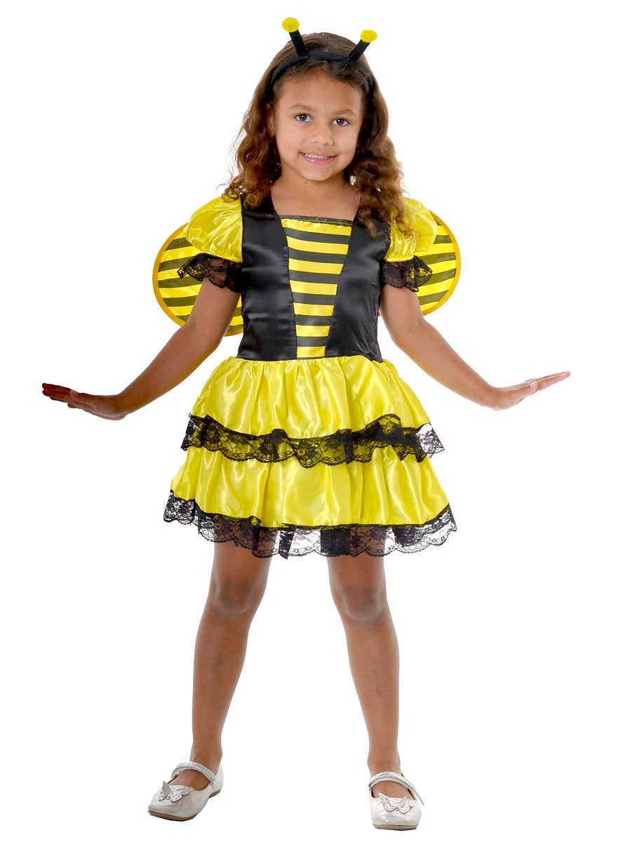 Girls Bumblebee Dress Up Costume | Yellow Bee Costume for Kids