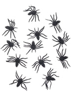 Mini Black Spiders Pack of 12 Halloween Decoration