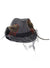 Black and Grey Tattered Fedora Costume Hat with Rat Main Image