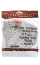 Stretchy White Halloween Spiderweb Decoration with 1 Spider Main Image
