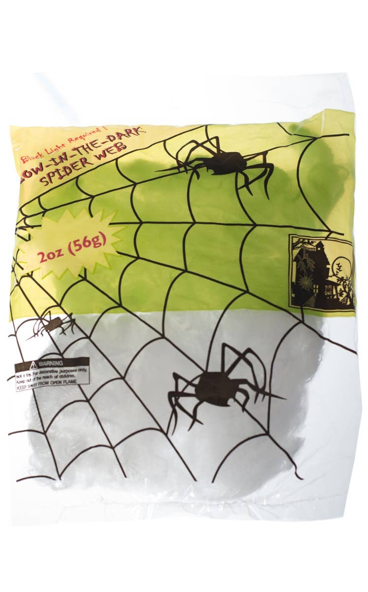 Glow in the Dark Stretchy Spider Web Halloween Haunted House Decoration Main Image