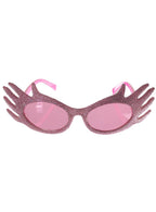 Glittery Pink Dame Edna Glasses