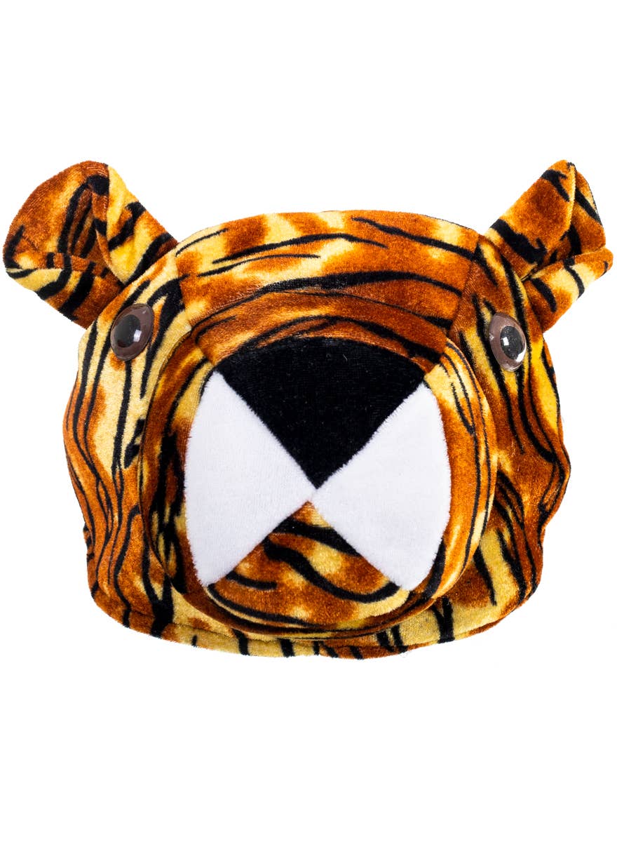 Plush Tiger Costume Hat for Adults - Alternative Image