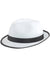 White and Black 1920's Gangster Costume Hat