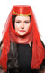 Harem Women's Red Veiled Costume Hat Accessory - Main Image