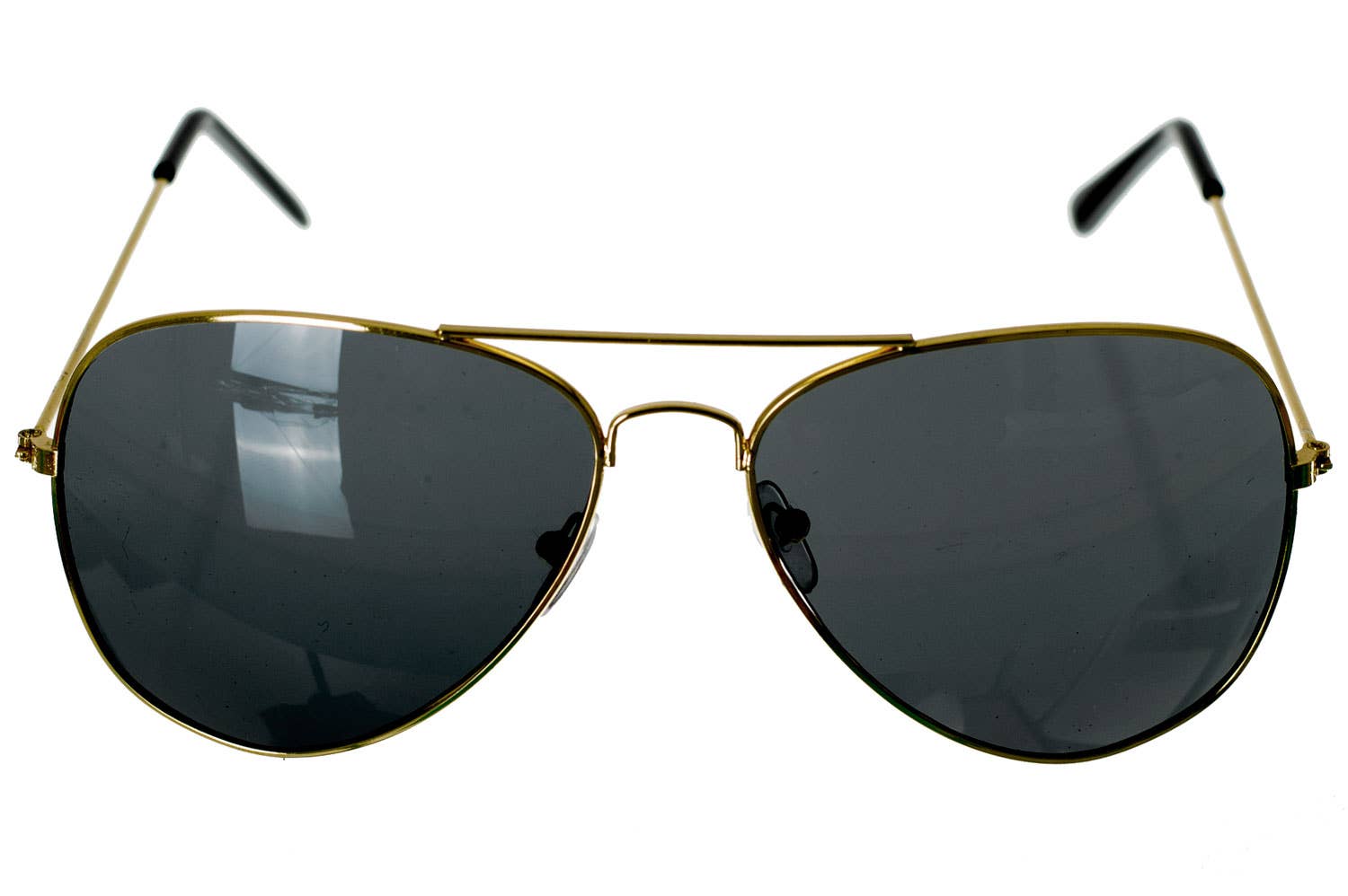 Gold Frame Aviator Costume Glasses - Alternative Image