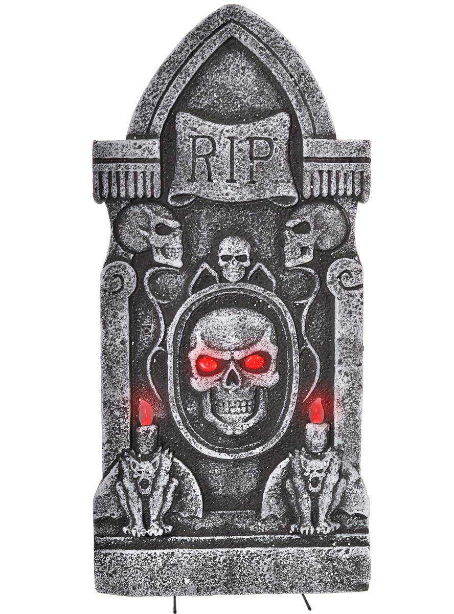 Aged Grey Light Up RIP Tombstone Halloween Decoration Alternate Image