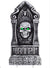 Tombstone Decoration with Green Glowing Eyes
