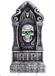 Tombstone Decoration with Green Glowing Eyes