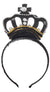 Sparkly Black Jewelled Crown Headband Accessory Main Image