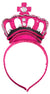 Glittery Hot Pink Jewelled Princess Crown Headband Main Image