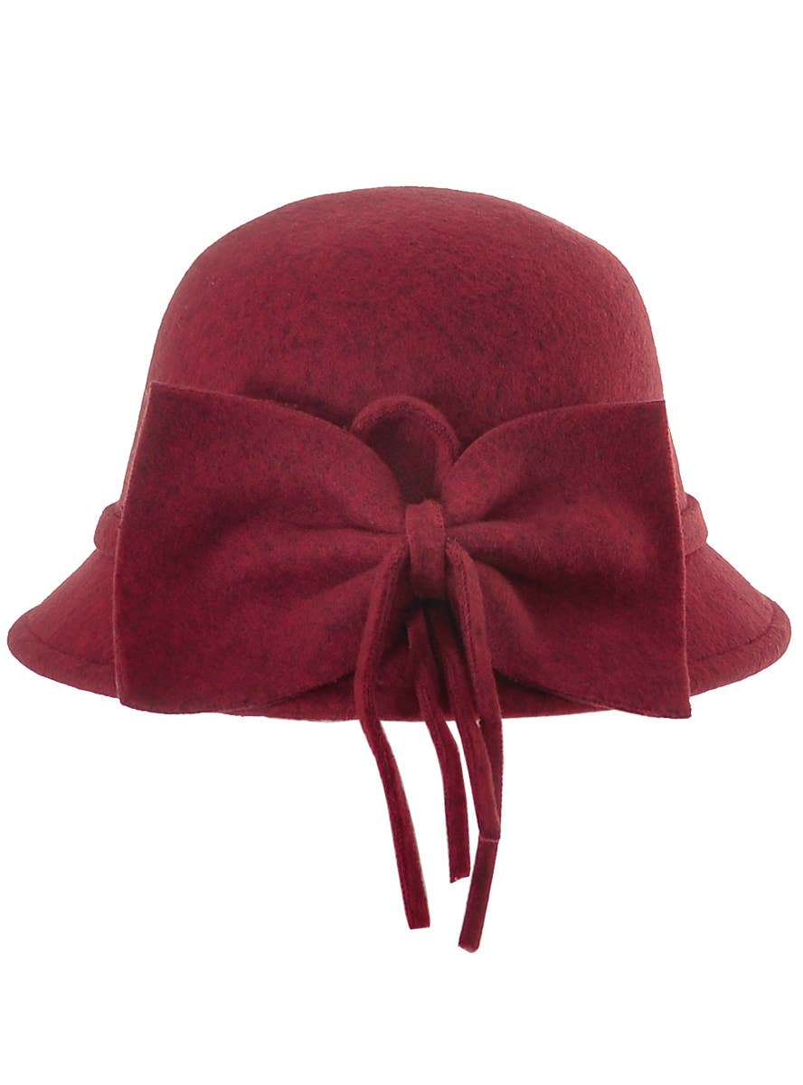 Burgundy Red 1920's Cloche Hat Costume Accessory Alternarte Image