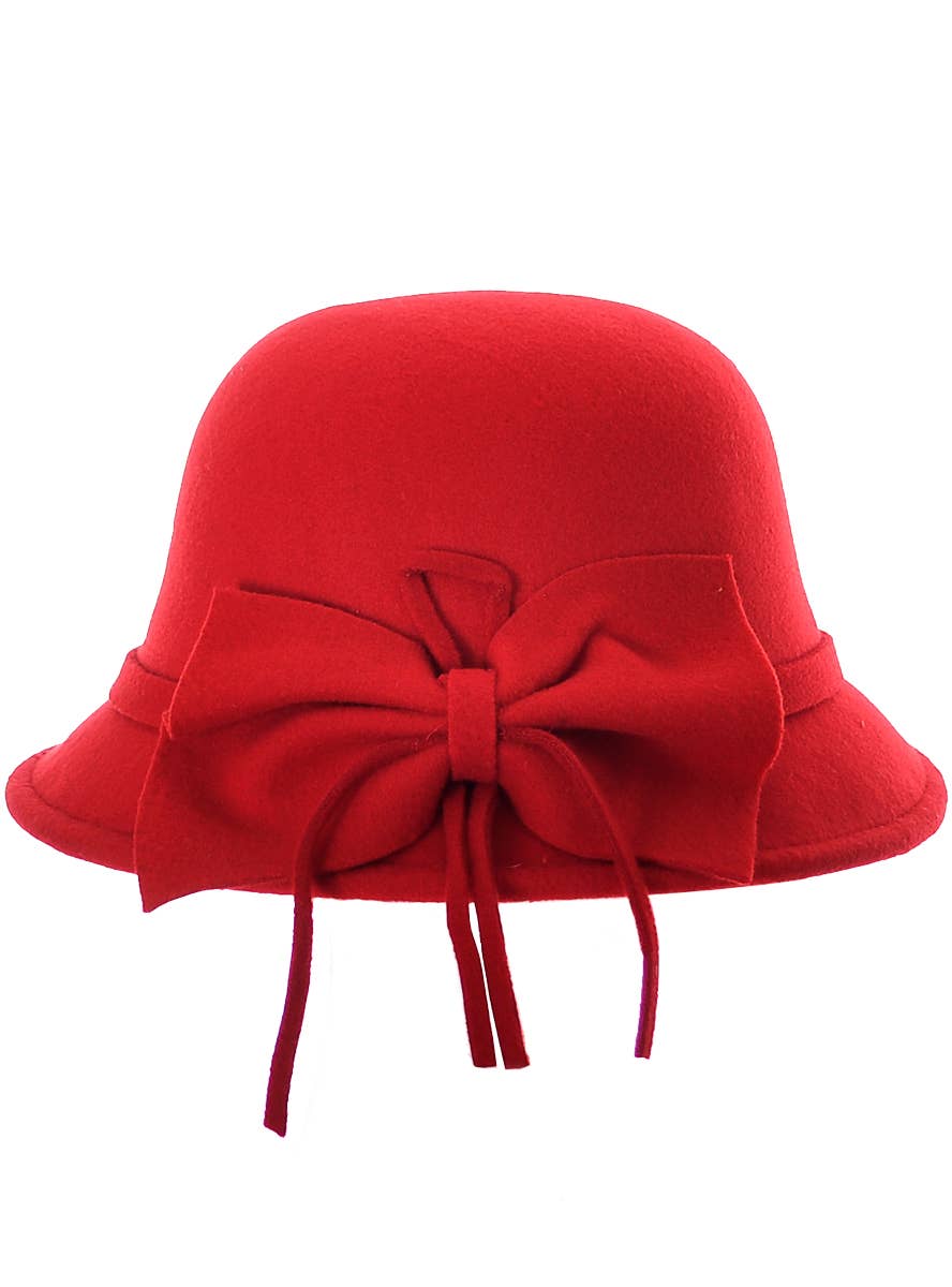 Women's 1920's and 30's Felt Costume Cloche Hat - Side View