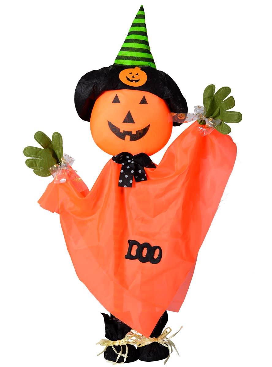 Child Friendly Standing Orange Jack-o-Lantern Halloween Decoration 