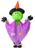 Child Friendly Standing Purple Witch Halloween Decoration 