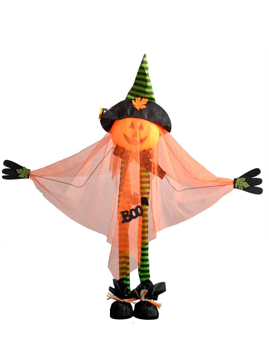 Orange Standing Pumpkin Halloween Decoration - Main Image