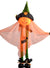 Orange Standing Pumpkin Halloween Decoration - Close Up Image