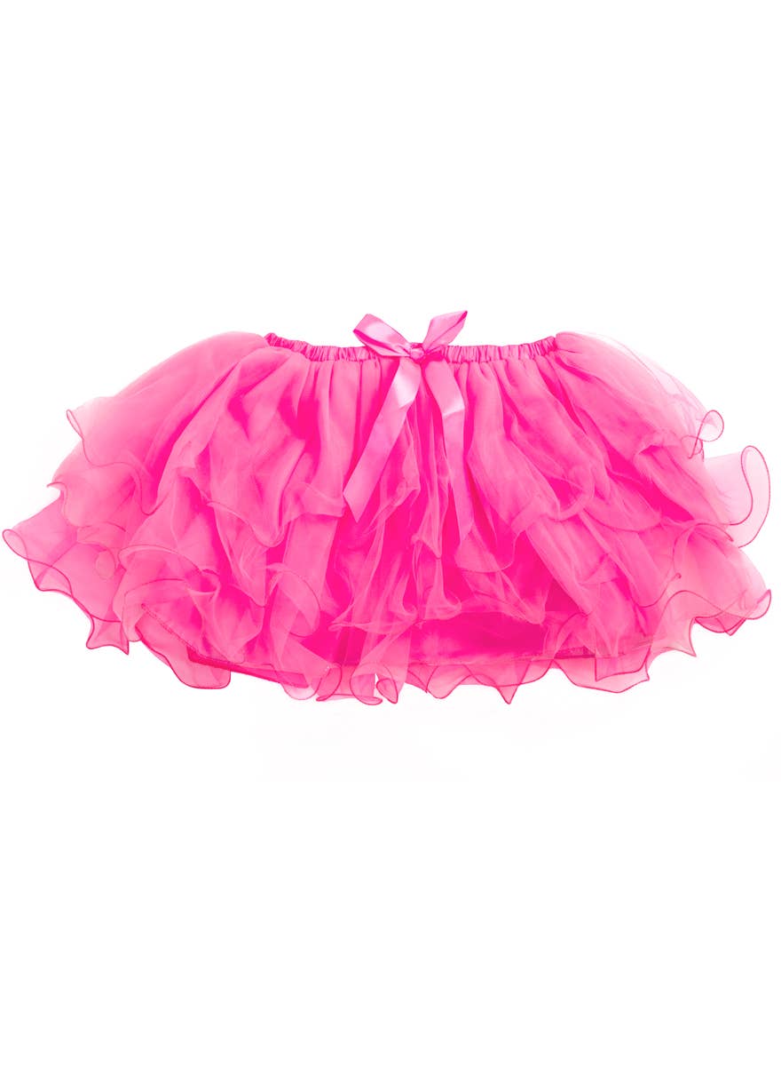 Womens Ruffled Neon Pink Costume Tutu | Ruffled Pink Tutu Skirt