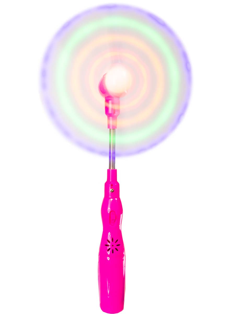 Pink Handle Light Up Spinning Windmill Prop