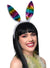 Rainbow Metallic Bunny Ears on Headband