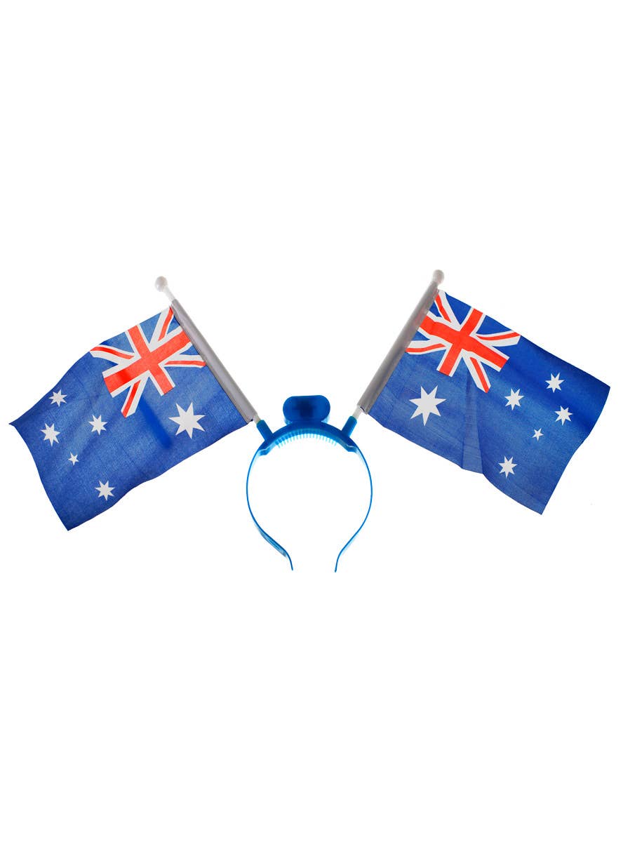 Flashing Light Up Aussie Flags on Headband Australia Day Novelty Accessory