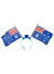 Flashing Light Up Aussie Flags on Headband Australia Day Novelty Accessory