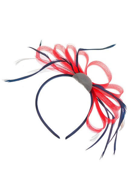 Red, White and Blue Elegant Australia Day Fascinator on Headband
