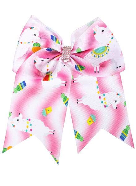 Pink Mexican Fiesta Llama Costume Hair Bow