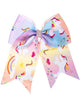 Pastel Rainbow Ombre Unicorns and Rainbows Costume Hair Bow