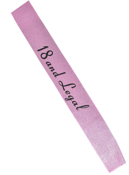 Pink Glitter 18th Birthday Sash