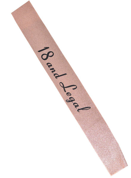 Rose Gold Glitter 18th Birthday Sash