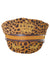 Crushed Leopard Print Velvet Costume Hat with Visor and Crown Embroidery