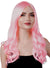 Women's Long Pastel Pink Wavy Costume Wig with Centre Part