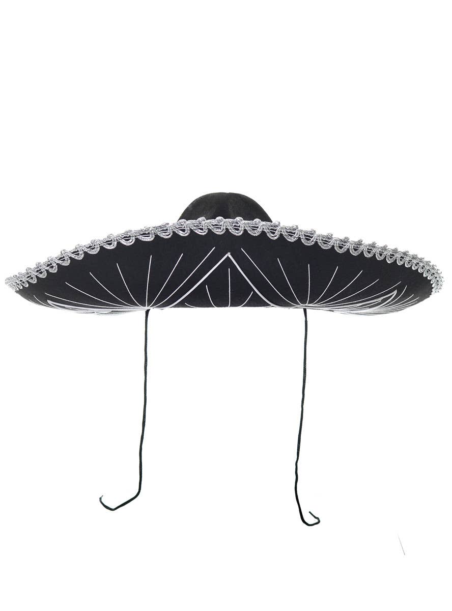 Black and White Sombrero Costume Hat Main Image