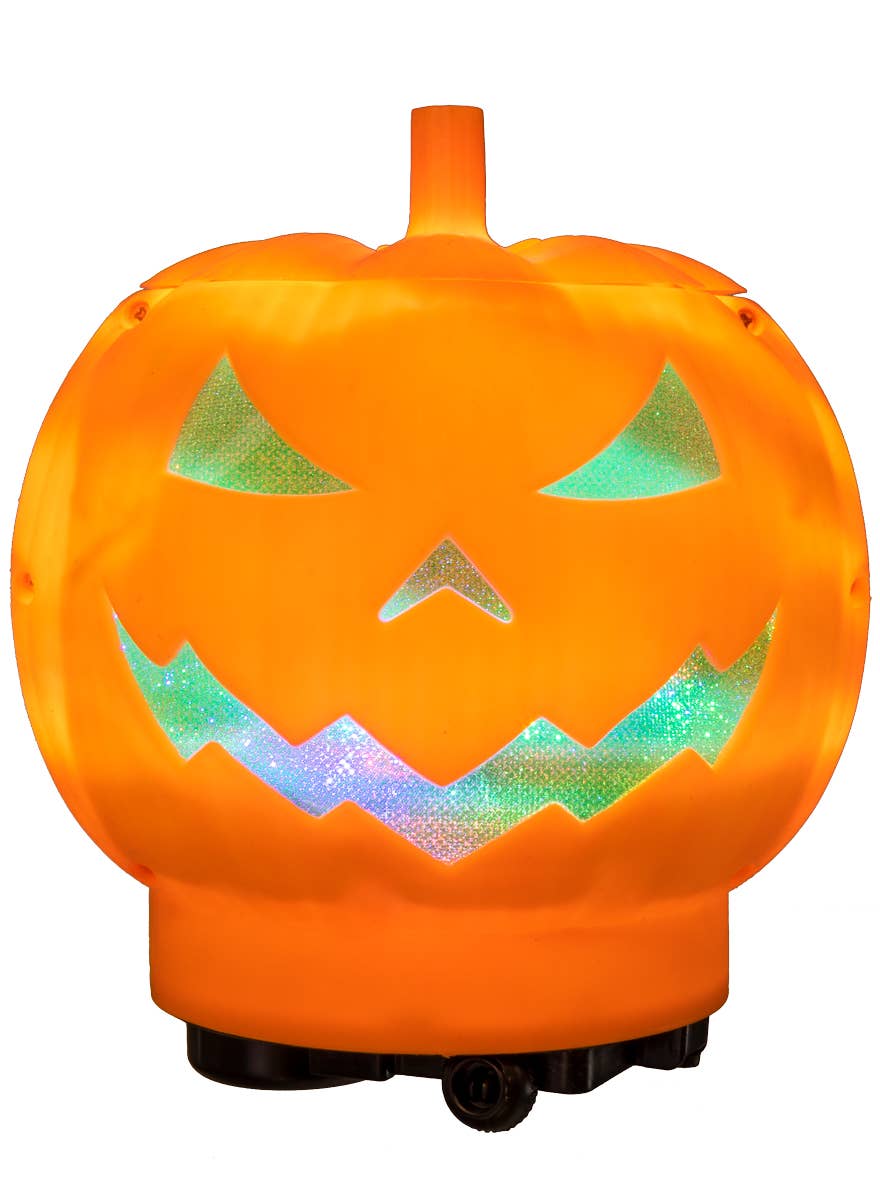 Orange Light Up Jack o' Lantern Pumpkin Halloween Decoration- Light On