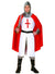 Mens Red and White Crusader Knight Costume