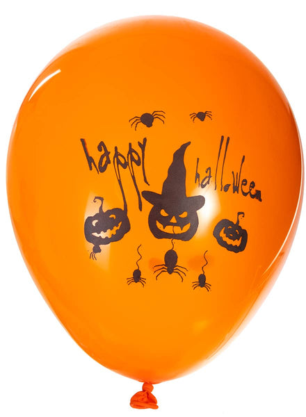 Set of Orange Happy Halloween Balloons