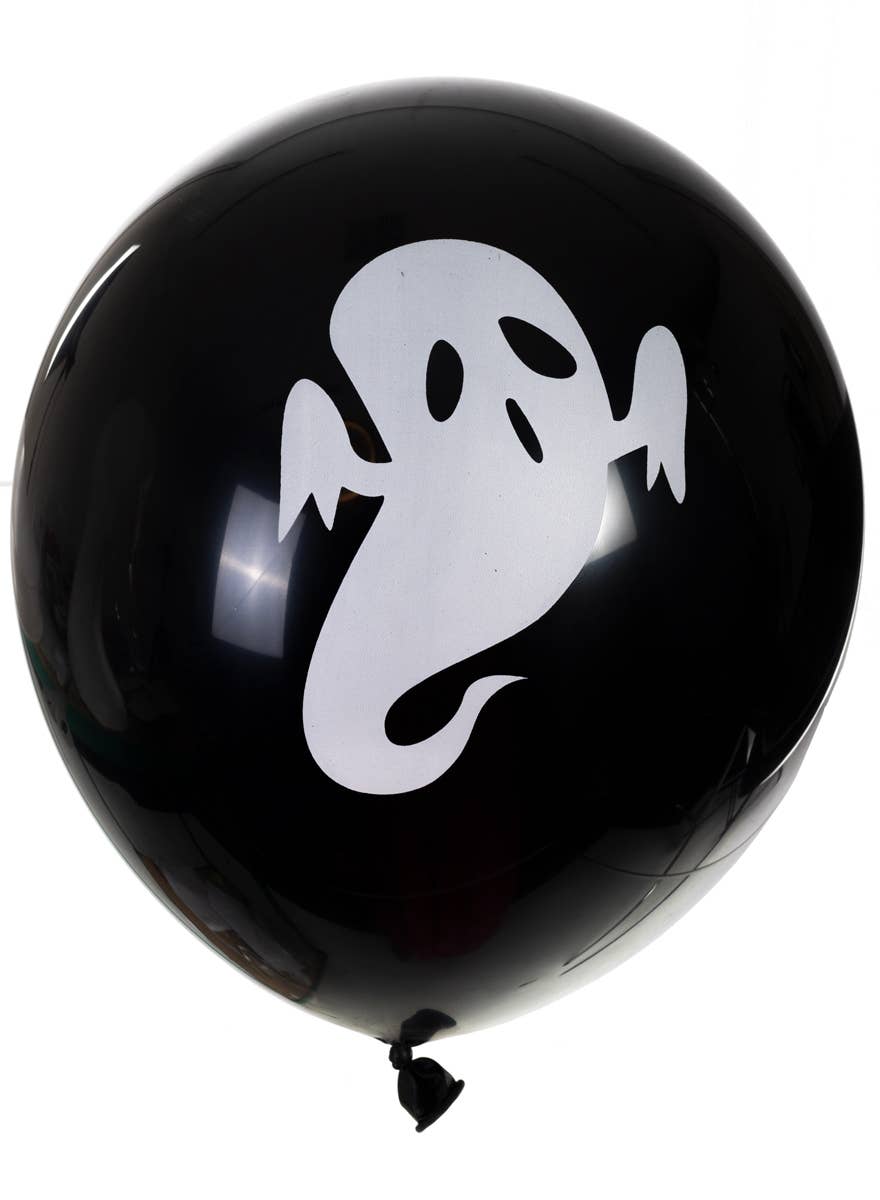 Set of Black and White Ghost Halloween Balloons