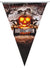 Orange Pumpkin and Graveyard Halloween Party 10 Flag Bunting Decoration - Main Image