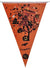Orange Horror Halloween Theme Print 10 Flag Bunting Decoration - Main Image
