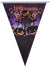 Purple Pumpkin Graveyard and Halloween Party 10 Flag Bunting Decoration - Main Image