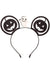 Sparkly Black Pumpkin Mouse Ears Costume Headband