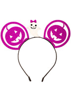 Sparkly Purple Pumpkin Mouse Ears Costume Headband