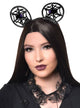 Black Glitter Spider Web and Spider Round Ears Costume Headband