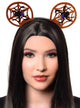 Orange Glitter Spider Web and Spider Round Ears Costume Headband