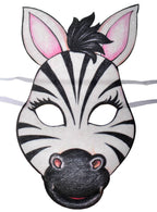 Fabric Zebra Mask Costume Accessory