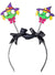 Black Halloween Head Bopper with Glitter Witches and Black Bows