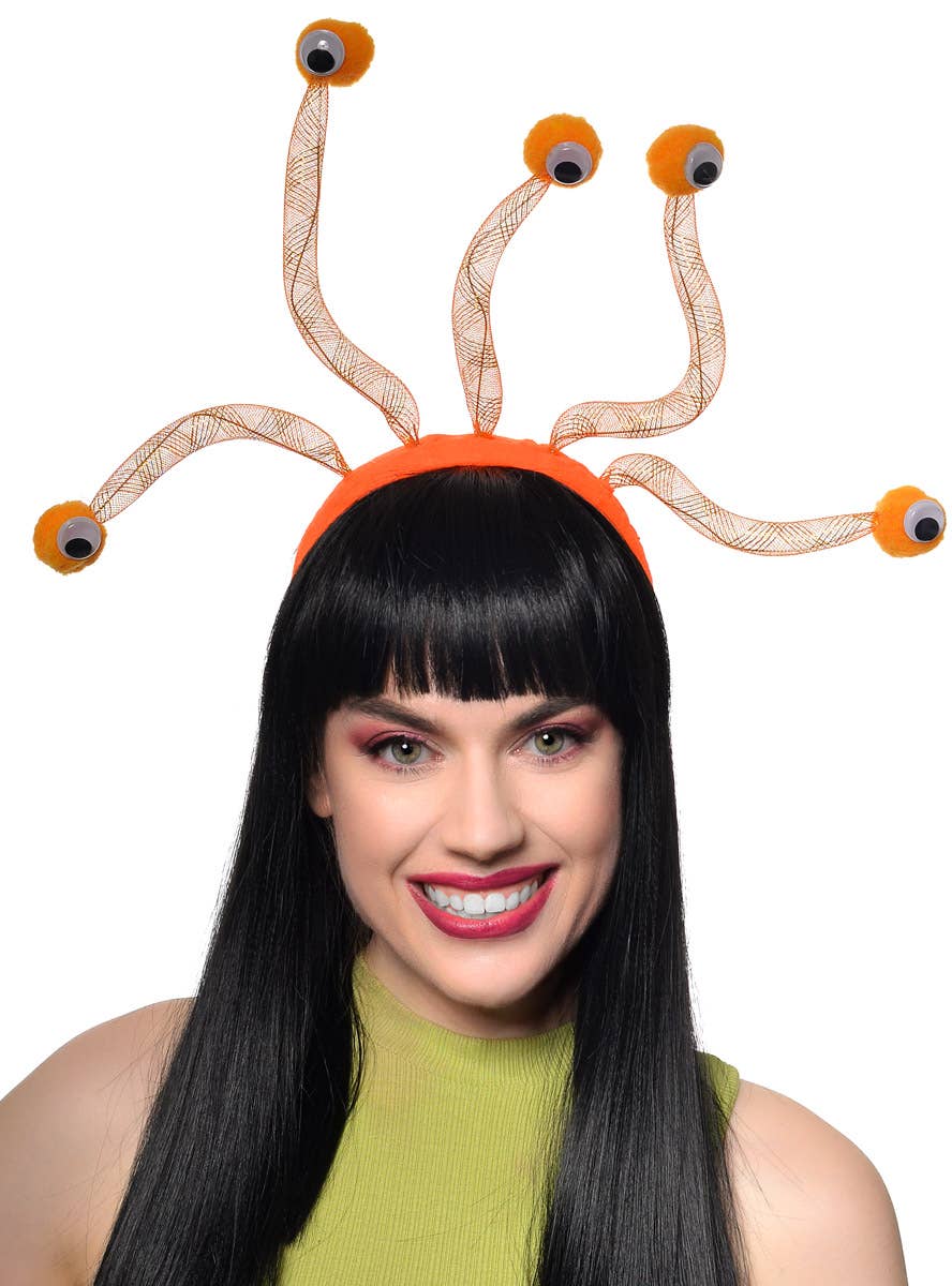 Orange Alien Eyeballs Funny Costume Headband