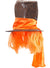 Brown and Orange Mad Hatter Top Hat with Hair
