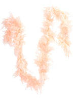 Peach Pink Fluffy Feather Boa